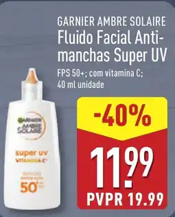 ALDI GARNIER AMBRE SOLAIRE Fluido Facial Anti- manchas Super UV promoção