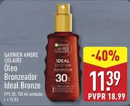 ALDI GARNIER AMBRE SOLAIRE Oleo Bronzeador Ideal Bronze promoção