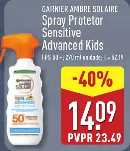 ALDI GARNIER AMBRE SOLAIRE Spray Protetor Sensitive Advanced Kids promoção