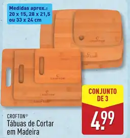 ALDI CROFTON Tábuas de Cortar em Madeira promoção