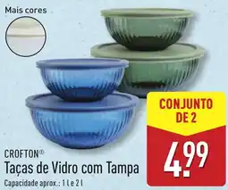 ALDI CROFTON Taças de Vidro com Tampa promoção
