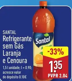 ALDI SANTAL Refrigerante sem Gás Laranja e Cenoura promoção