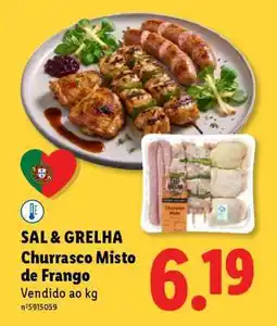 Lidl SAL & GRELHA Churrasco Misto de Frango promoção