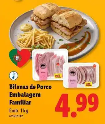 Lidl Bifanas de Porco Embalagem Familiar promoção
