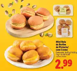 Lidl Mini Bola de Berlim de Pistácio/com Cremes promoção