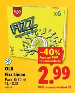 Lidl OLÁ Fizz Limão promoção