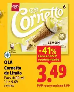 Lidl OLÁ Cornetto de Limão promoção
