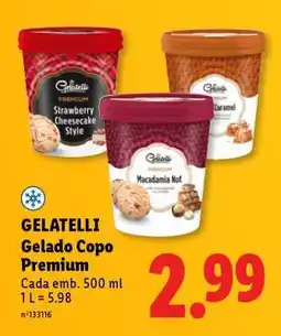 Lidl Gelatelli Gelado Copo Premium promoção