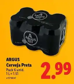 Lidl ARGUS Cerveja Preta promoção