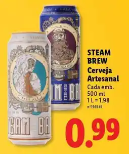 Lidl STEAM BREW Cerveja Artesanal promoção