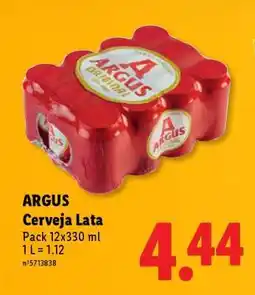 Lidl ARGUS Cerveja Lata promoção