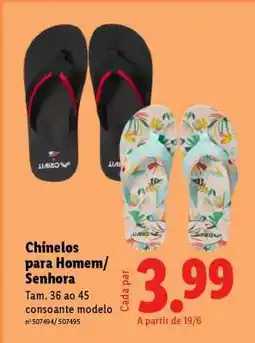 Lidl Chinelos para Homem/Senhora promoção