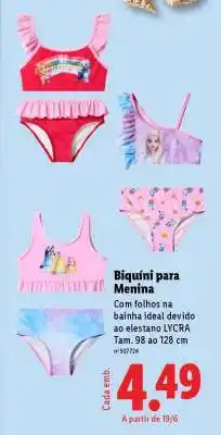 Lidl Biquíni para Menina promoção