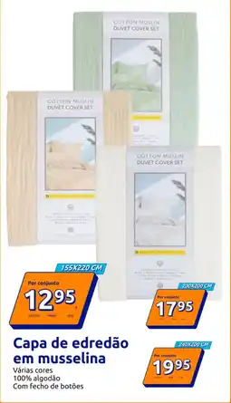 Action Capa de edredão em musselina 155x220cm promoção