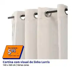 Action Cortina com visual de linho Lorris promoção