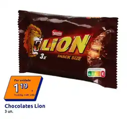 Action Chocolates Lion 3 un. promoção