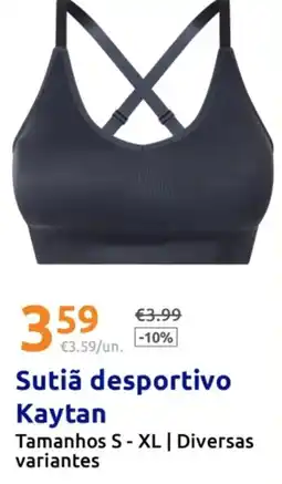 Action Sutiã desportivo Kaytan promoção