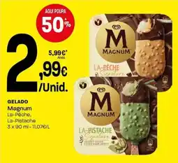 Intermarché Gelado Magnum La-Pêche, La-Pistache promoção