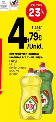 Intermarché Detergente líquido manual p/ lavar loiça Fairy promoção