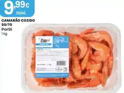 Intermarché Camarão cozido 50/70 porsi promoção