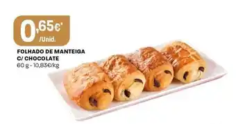 Intermarché Folhado de manteiga c/ chocolate promoção