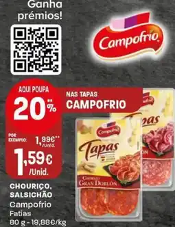 Intermarché Chourico, salsichão Campofrio promoção