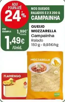 Intermarché Queijo mozzarella Campainha Ralado promoção