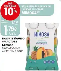 Intermarché Iogurte líquido s/lactose mimosa promoção