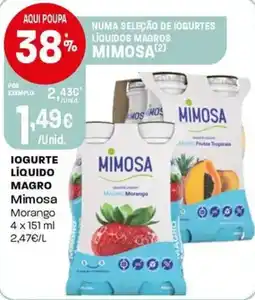 Intermarché Iogurte líquido magro Mimosa promoção