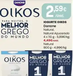 Intermarché Iogurte oikos danone natural, promoção