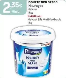 Intermarché Iogurte tipo grego Pâturages promoção