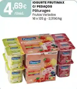 Intermarché Iogurte frutimax c/ pedaços Pâturages Frutos Variados promoção