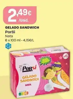 Intermarché Gelado sandwich porsi nata promoção