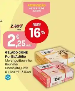 Intermarché Gelado cone porsi/adélie promoção
