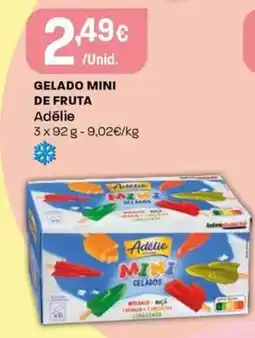 Intermarché Gelado mini de fruta Adélie promoção