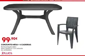 Bricomarché Conjunto mesa +4 cadeiras promoção