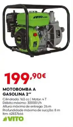 Bricomarché Motobomba a gasolina 2" promoção