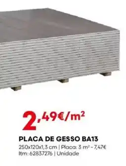 Bricomarché Placa de gesso ba13 promoção