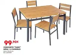 Bricomarché Conjunto "faro" mesa + 4 cadeiras promoção