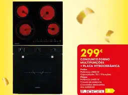 Bricomarché Conjunto forno multifunções + placa vitrocerâmica promoção