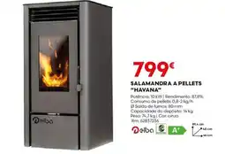 Bricomarché Salamandra a pellets "havana" promoção