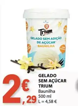 E.Leclerc Gelado sem açúcar trium baunilha promoção