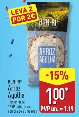 ALDI BON-RI Arroz Agulha promoção