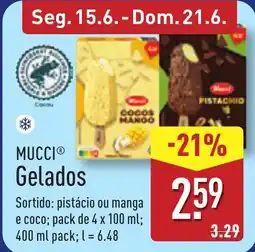 ALDI MUCCI Gelados promoção