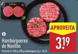 ALDI Hambúrgueres de Novilho promoção