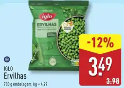 ALDI IGLO Ervilhas promoção