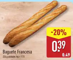 ALDI Baguete Francesa promoção