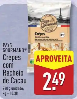 ALDI PAYS GOURMAND Crepes com Recheio de Cacau promoção
