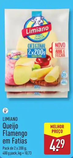 ALDI LIMIANO Queijo Flamengo em Fatias promoção