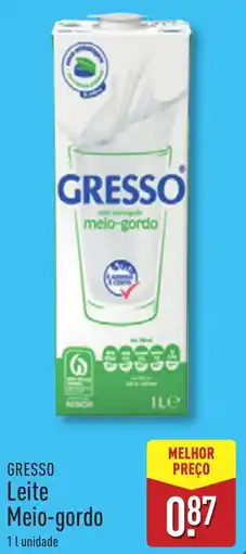 ALDI GRESSO Leite Meio-gordo promoção